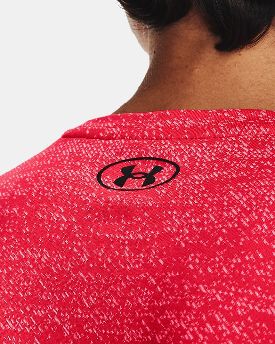 Men's UA Tech™ Vent Jacquard Short Sleeve, Red, pdpMainDesktop image number 3